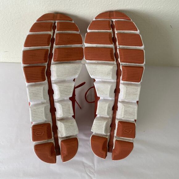 On Running Cloud Sneakers Size 7 Chili Rust Orange Red Women's Comfort Shoes - Picture 11 of 12